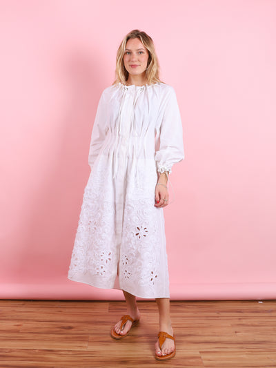 Embroidered Long Sleeve Dress