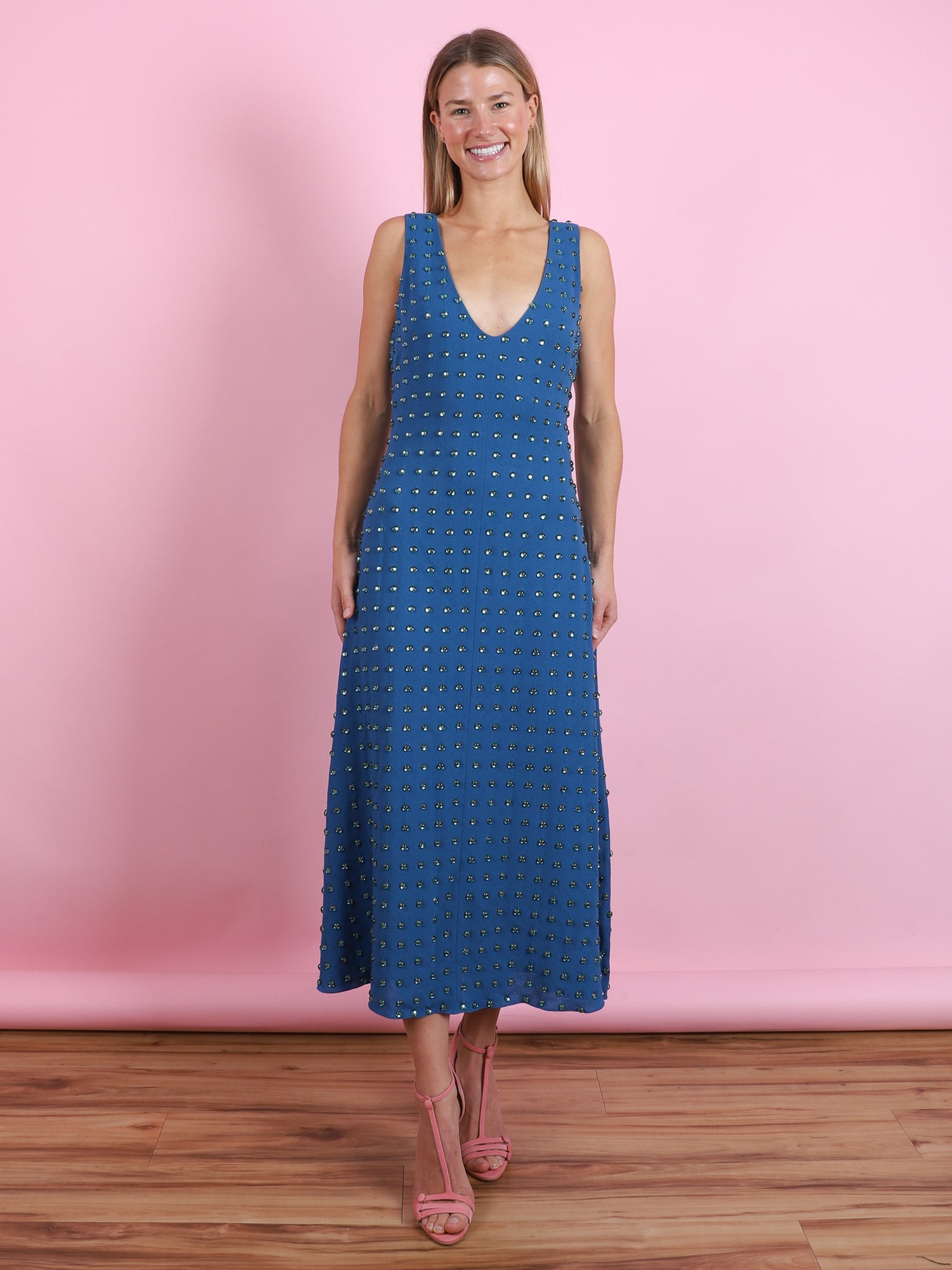 Odette Embellished Midi Dress