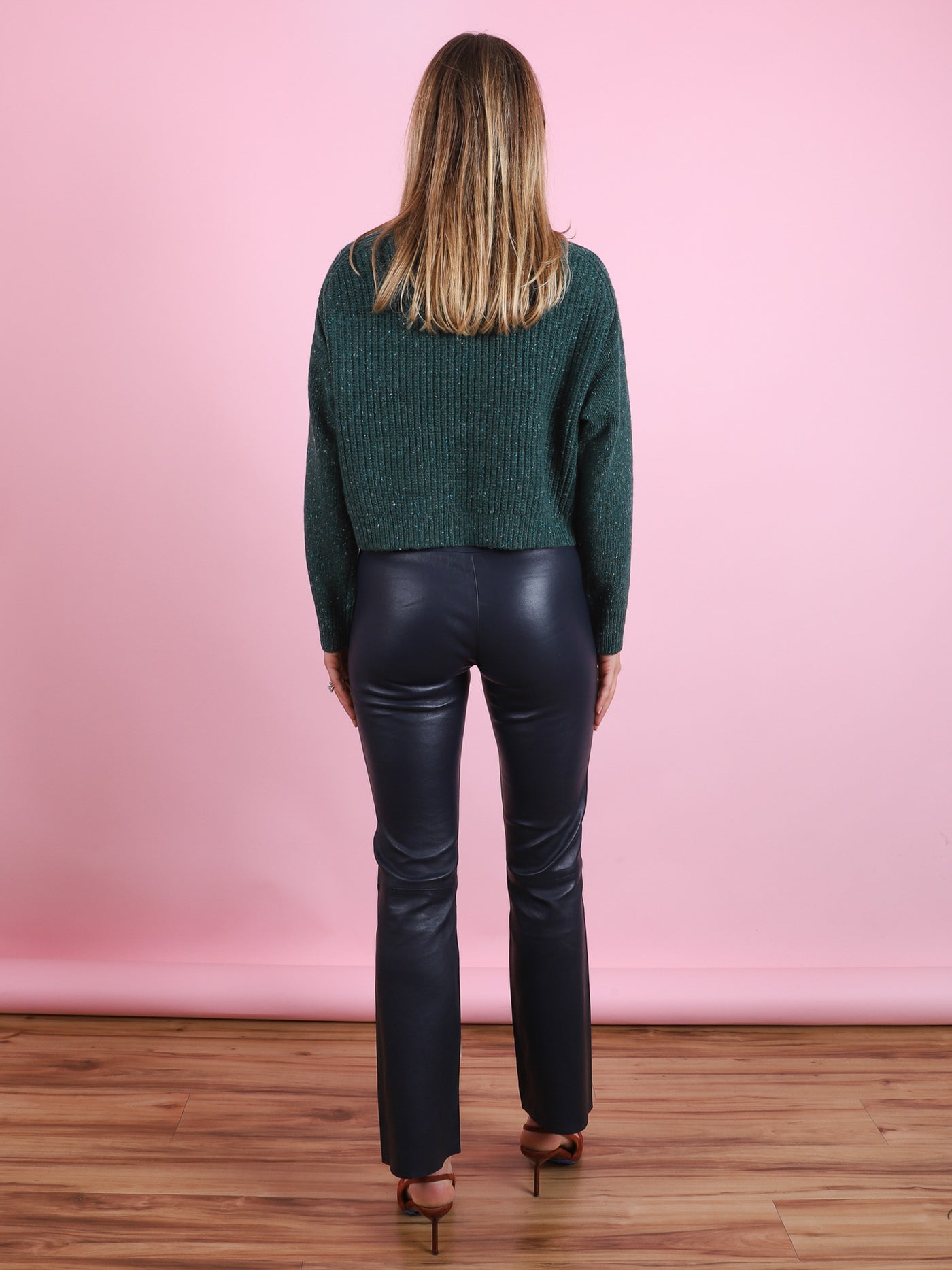 Ankle Flare Leather Legging
