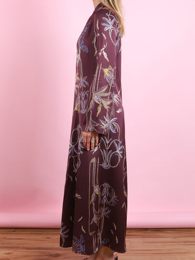 Sogni Satin Long Sleeve Dress