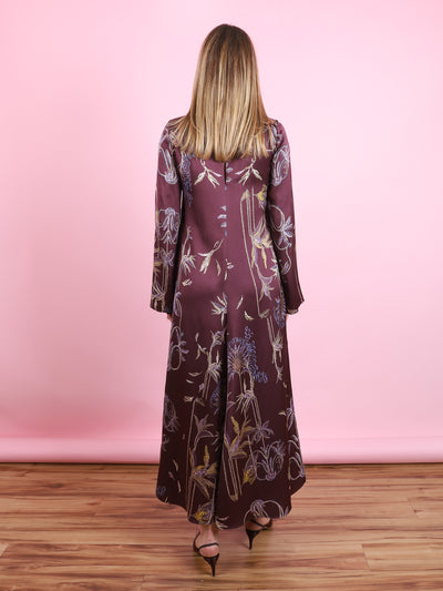 Sogni Satin Long Sleeve Dress