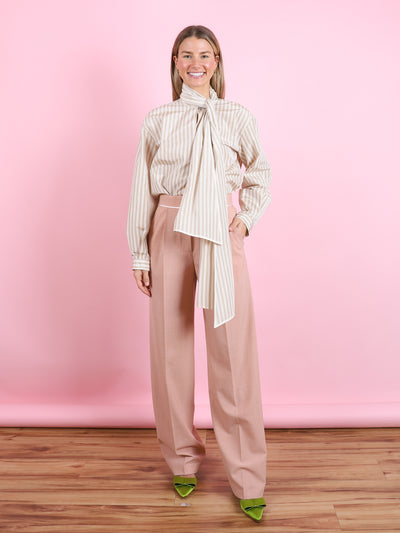 Chic Striped Taffeta Shirt
