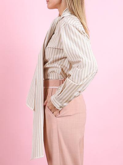 Chic Striped Taffeta Shirt