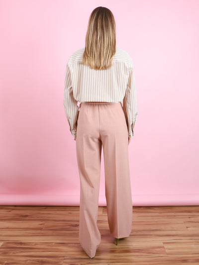 Canvas High Waist Pants