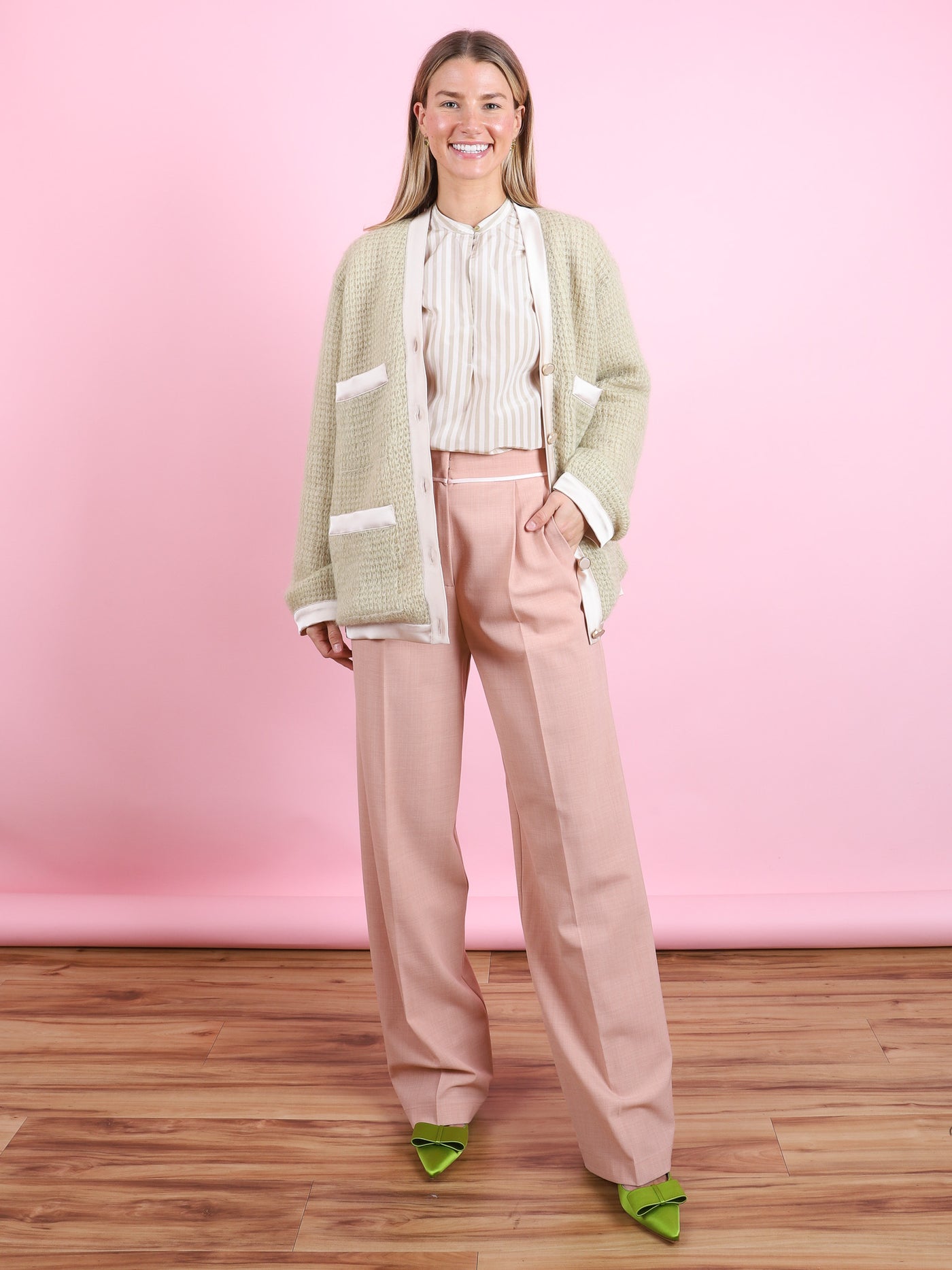 Canvas High Waist Pants