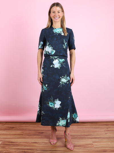 Fluted Midi Skirt