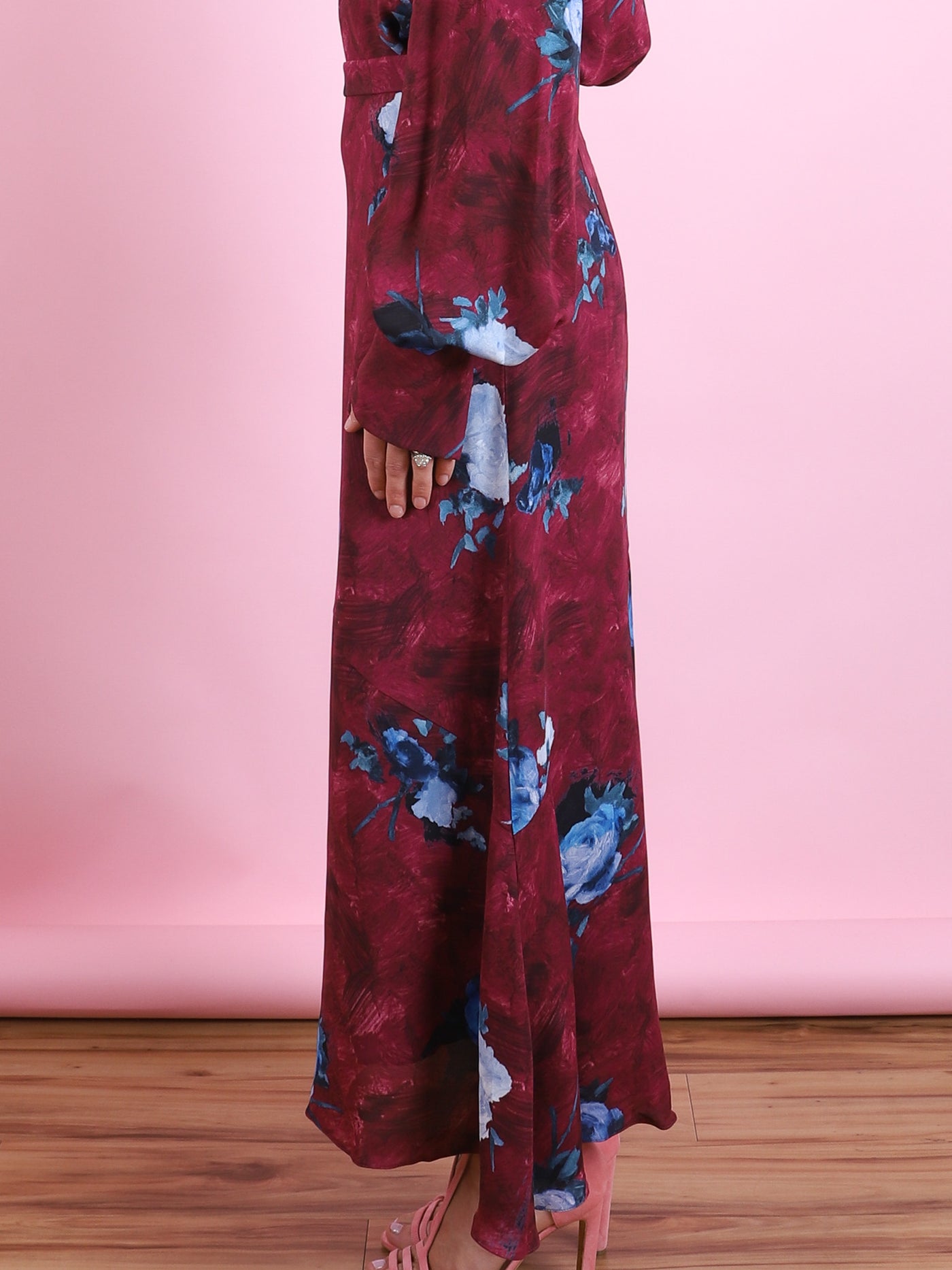 Abstract Rose Midi Skirt