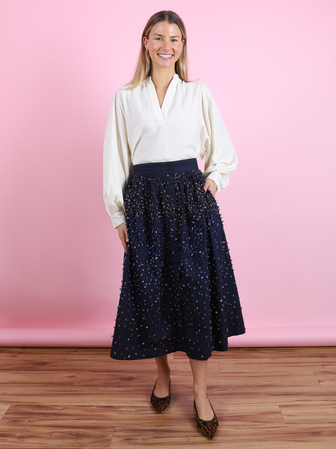 Laser Cut Flowers Skirt
