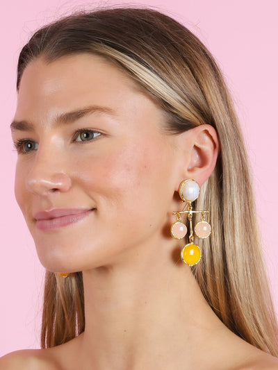 Libra Earring in Moonstone