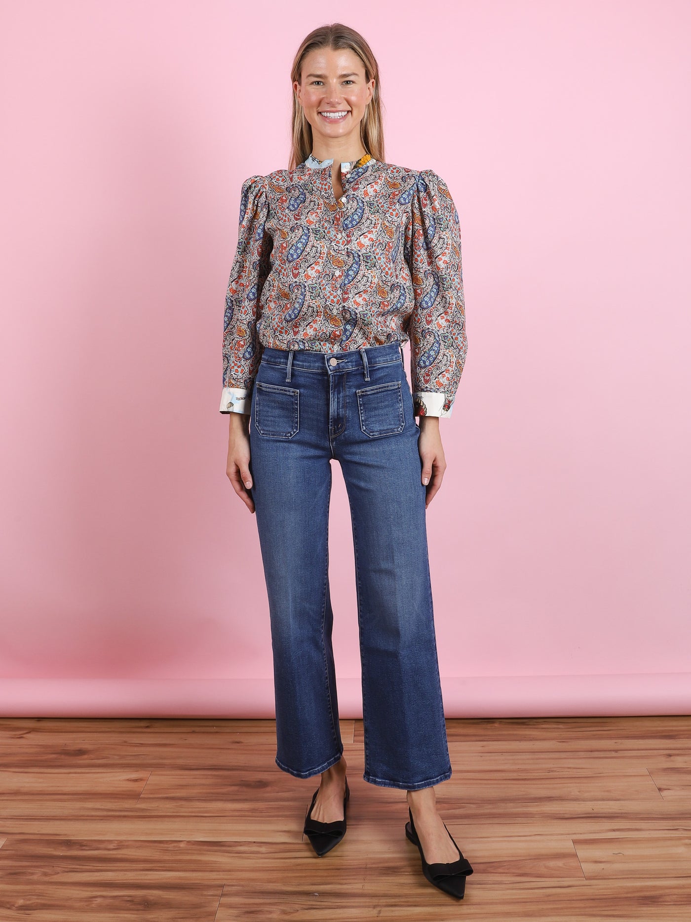 Patch Pocket Mid Rise Maven Ankle Jean in Let's Split