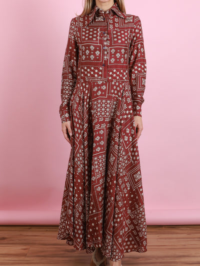 Aelin Saddle Panel Silk Dress