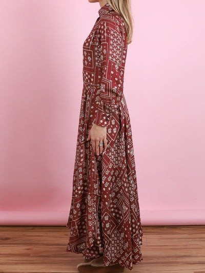 Aelin Saddle Panel Silk Dress