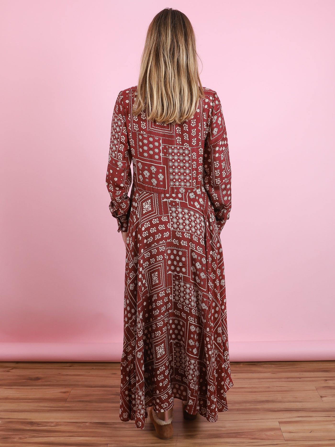 Aelin Saddle Panel Silk Dress