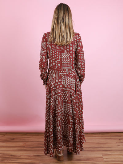 Aelin Saddle Panel Silk Dress