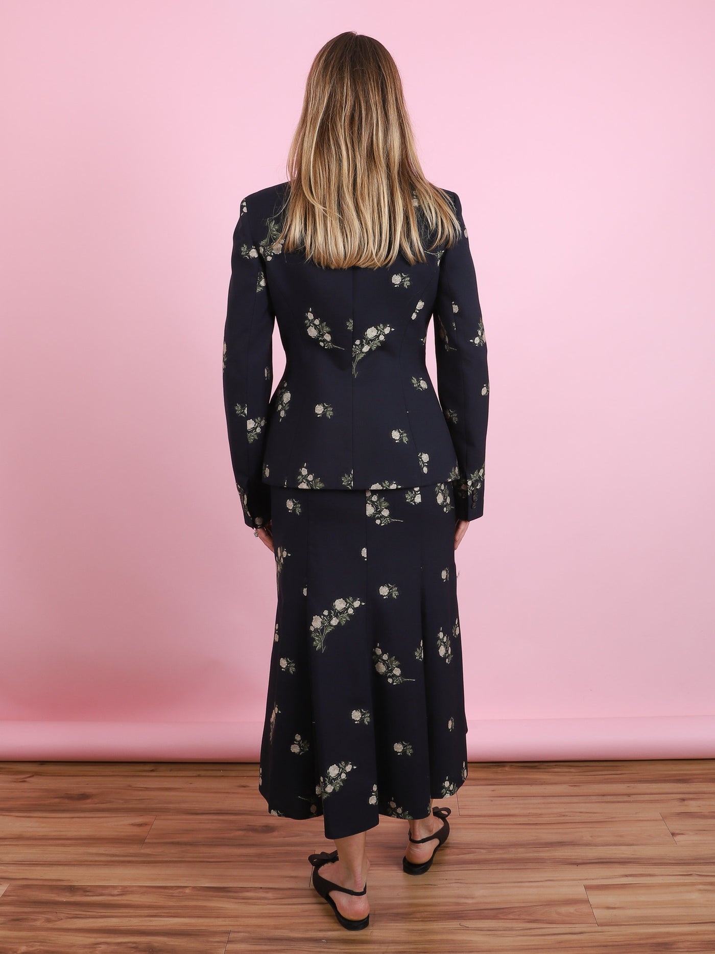 Pencil Floral Jacquard Skirt
