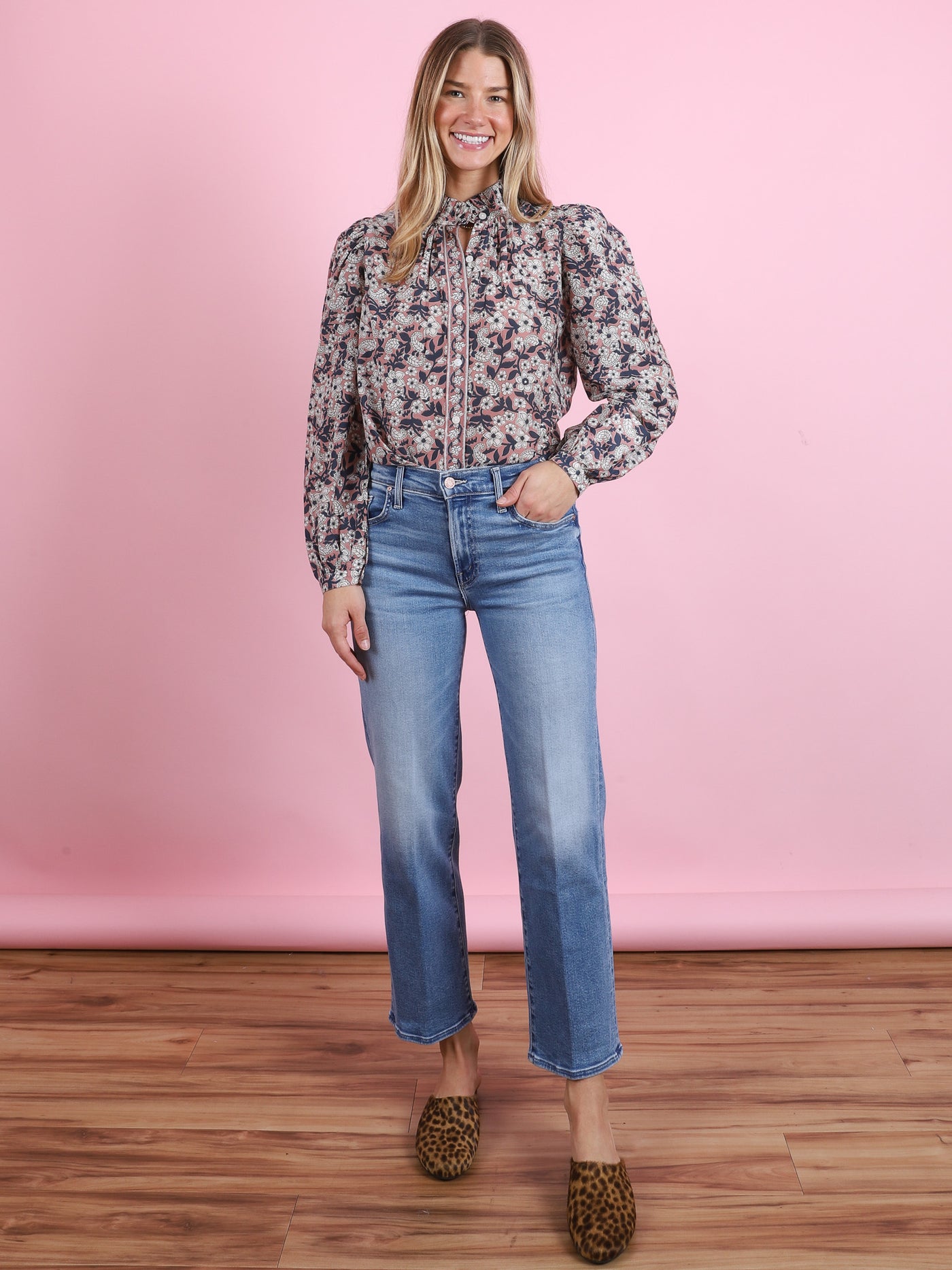Annabel Sepia Floral Shirt