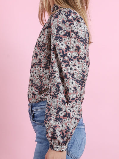 Annabel Sepia Floral Shirt