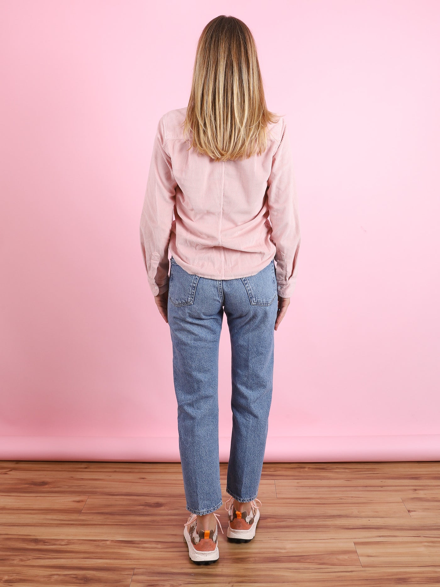 Barry Corduroy Shirt in Dusty Pink