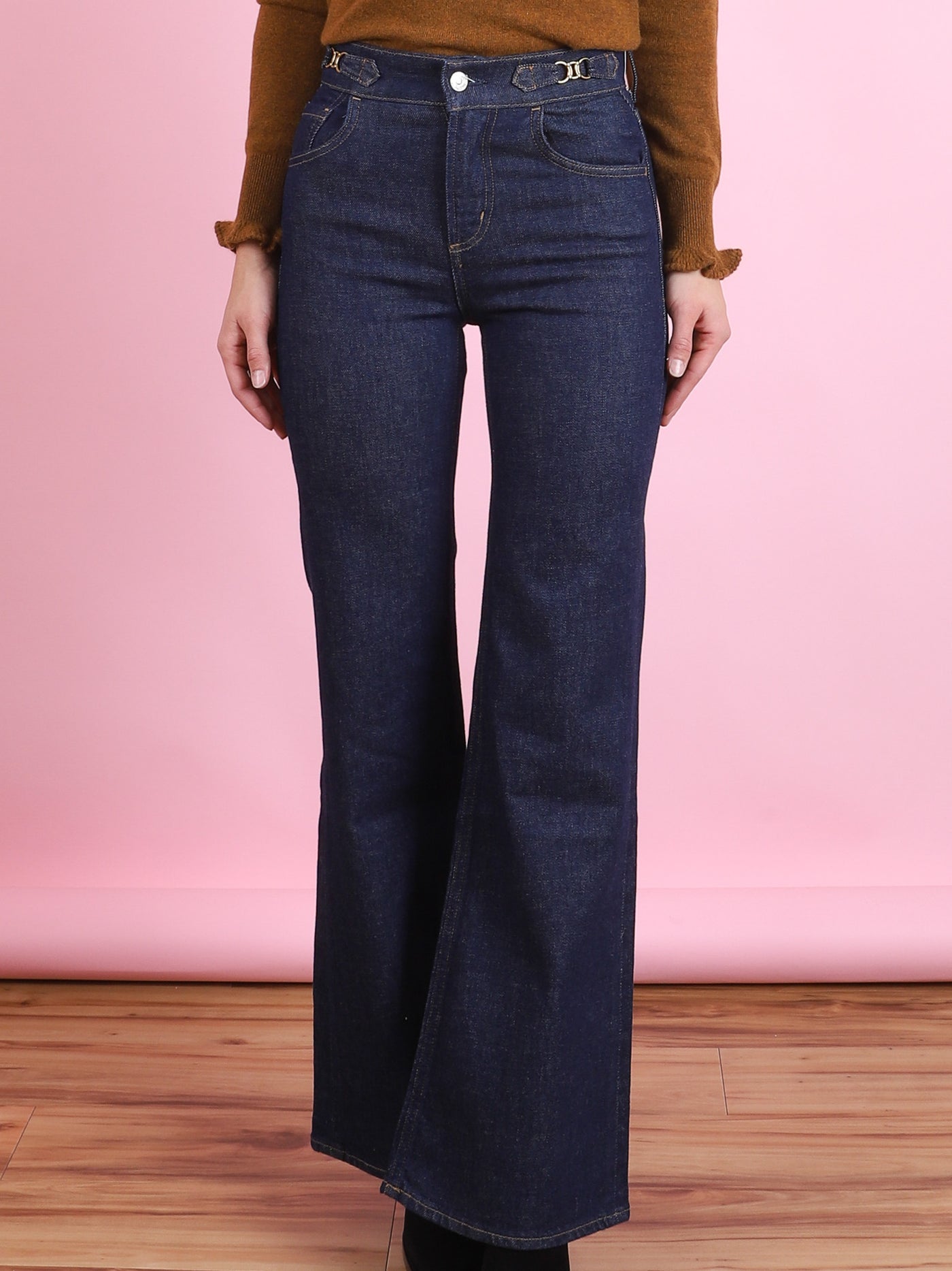 Kimberly Flare Jean with Horsebit in Helia