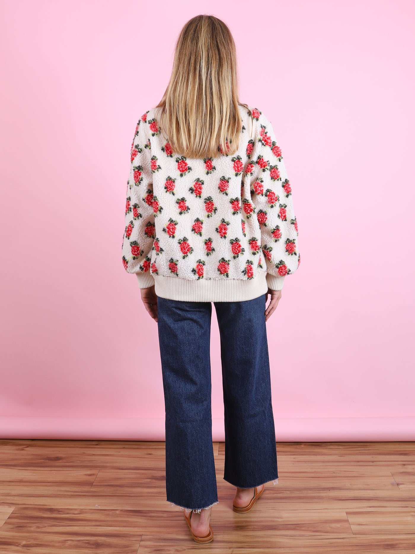 Zip Front Plush Bomber