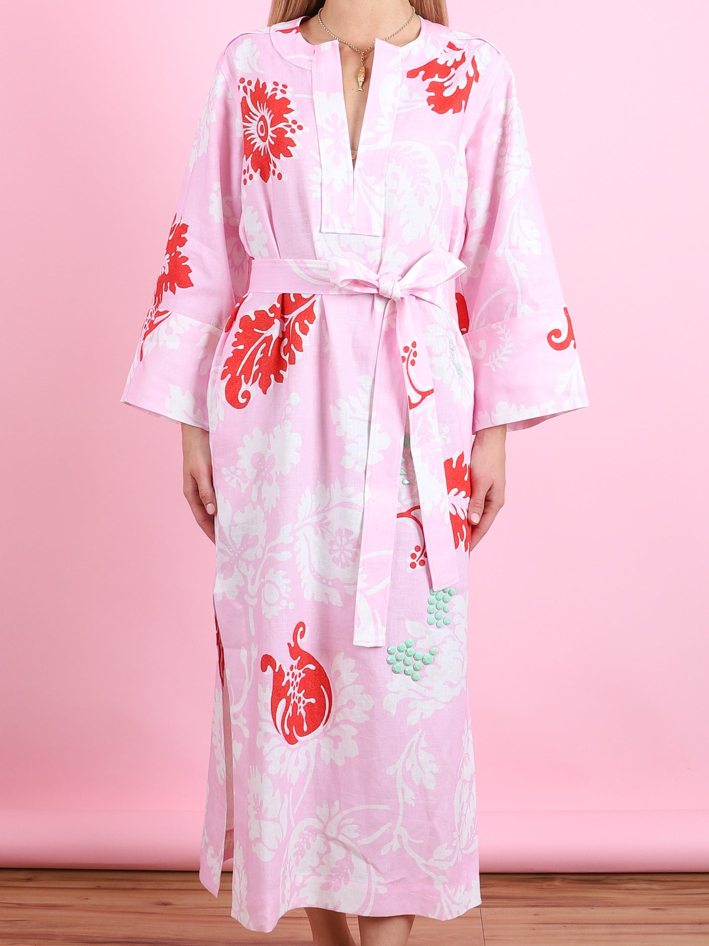 Cabana Floral Long Tunic Dress