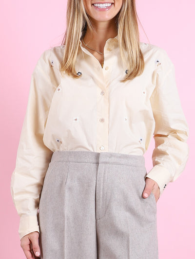 En Fleur Embroidery Cropped Shirt