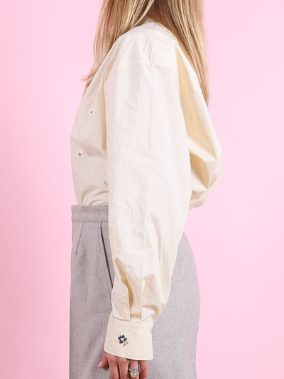 En Fleur Embroidery Cropped Shirt