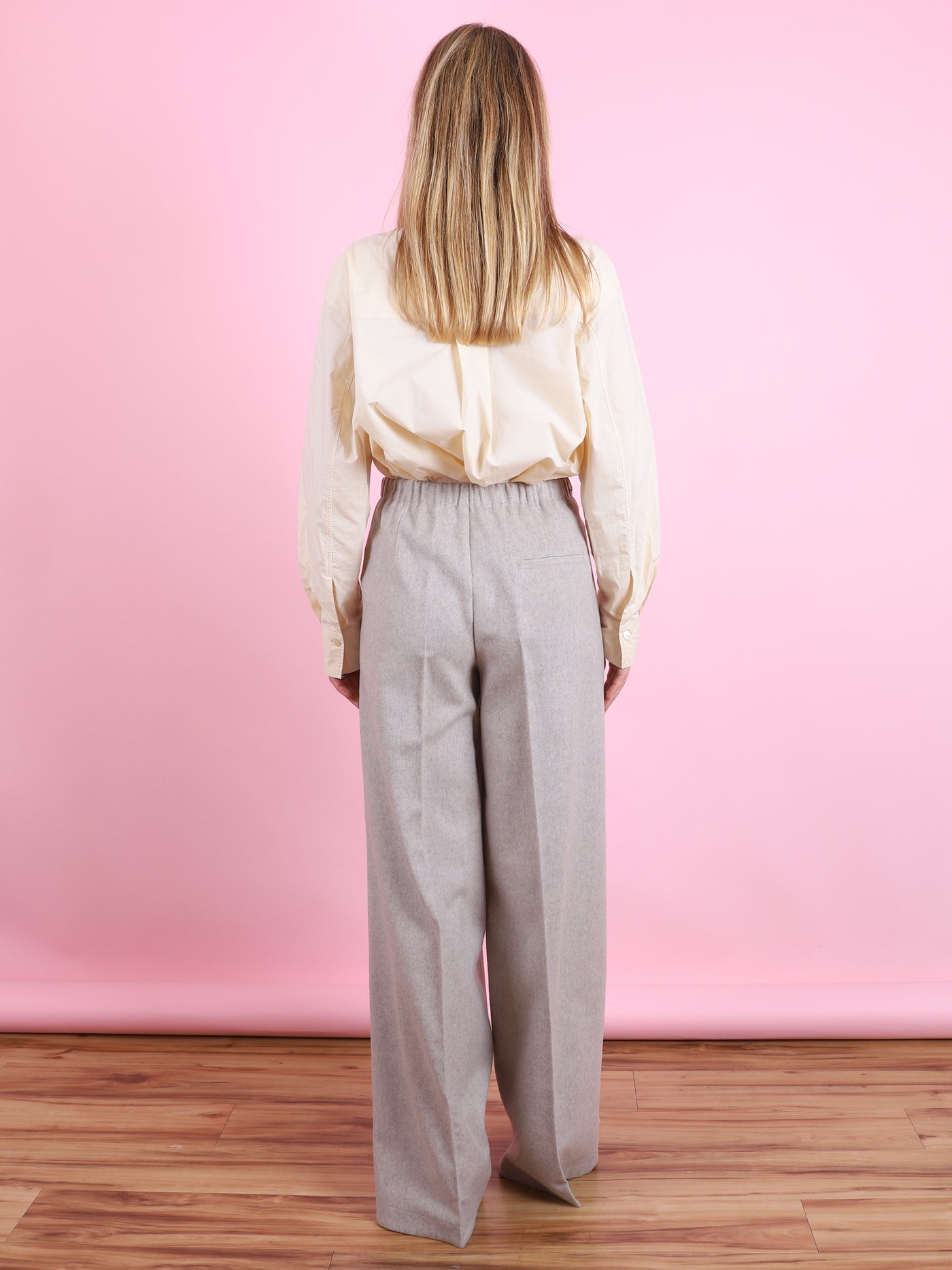 Wool Cloth Palazzo Pants