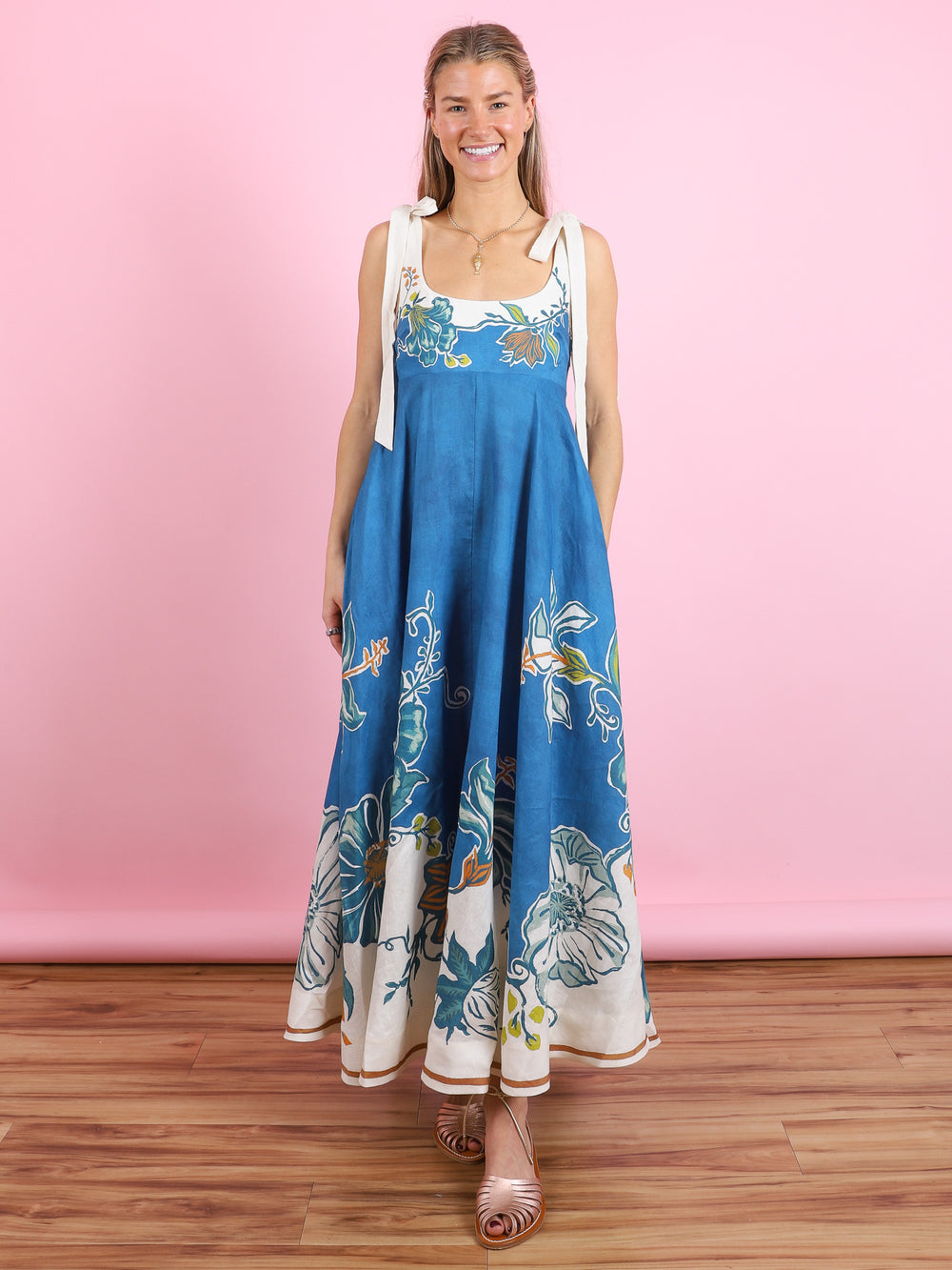 knee length dresses for ladies Alemais Women's Cabana Midi Apron Dress – Saint Bernard