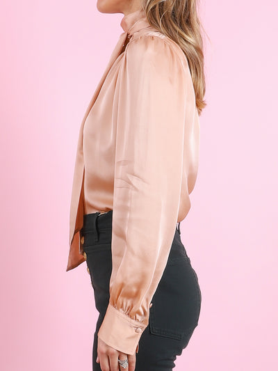 Ornament Tie Neck Blouse