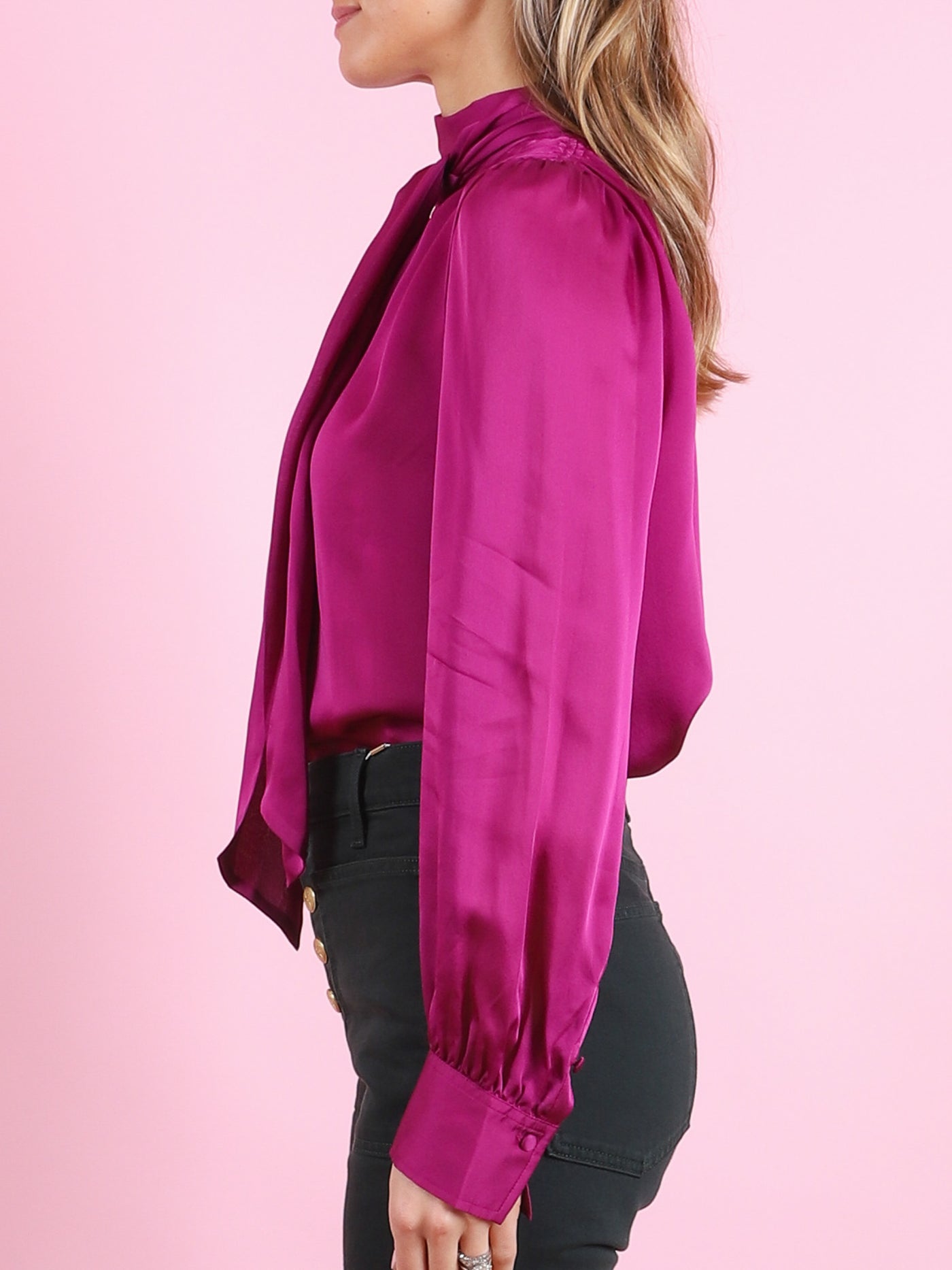 Ornament Tie Neck Blouse