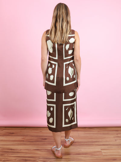 Graphic Shell Slip Skirt