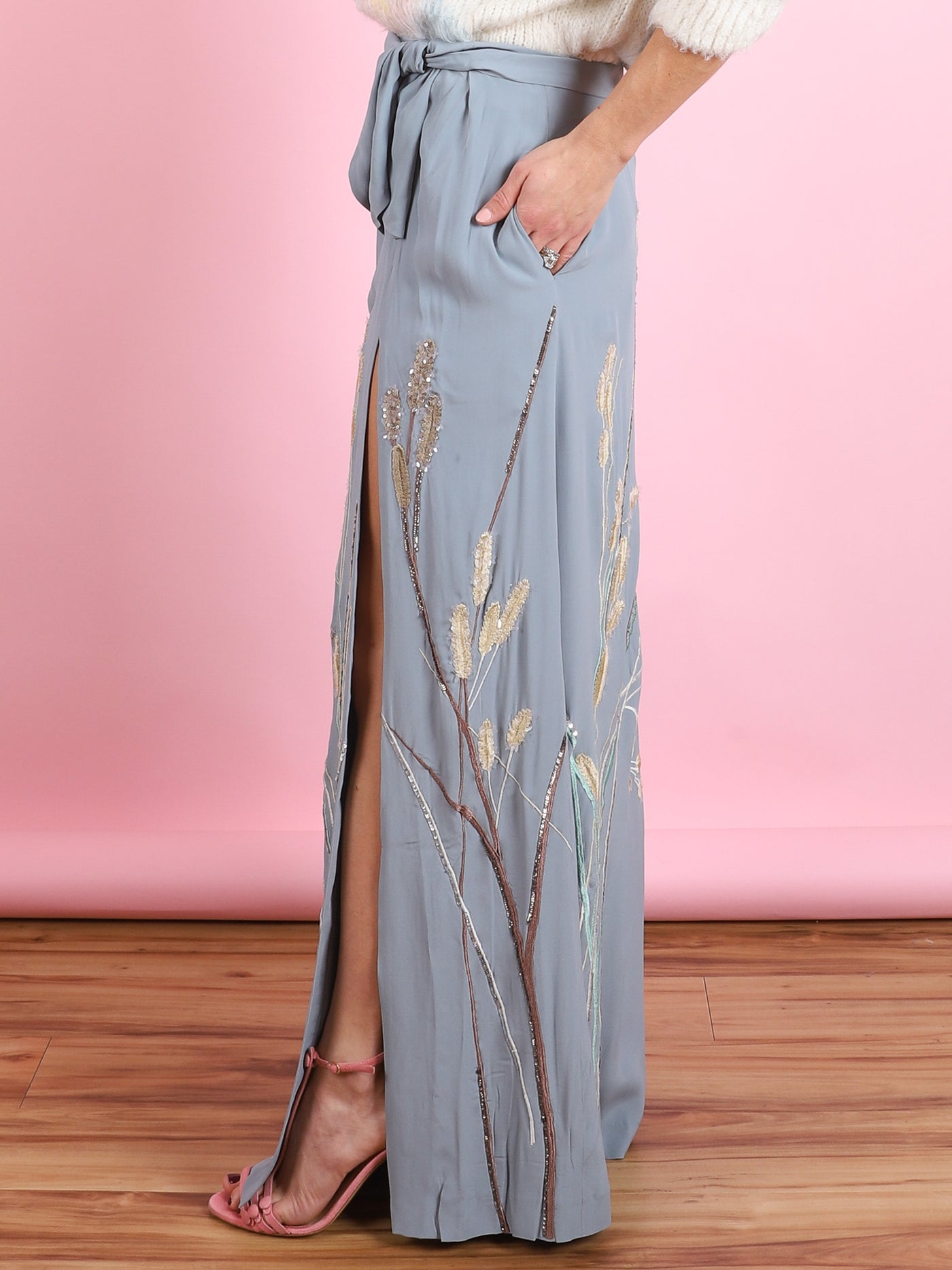 Embroidered Char Skirt