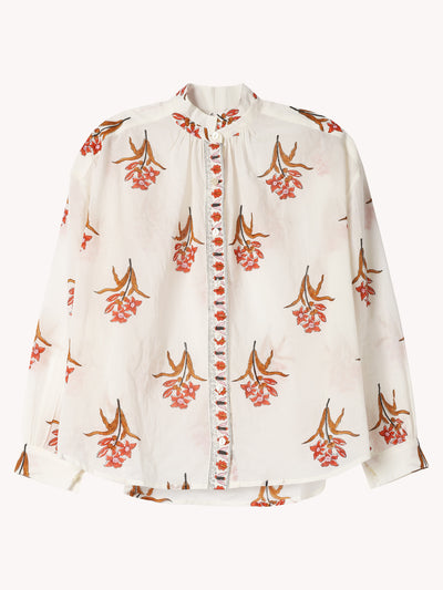 Kiki Persimmon Flower Shirt