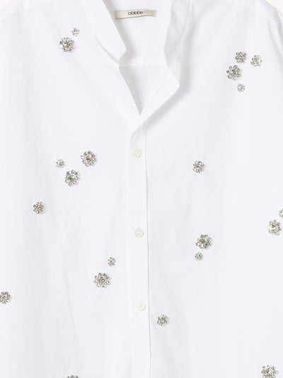 EMBELLISHED WHITE BUTTON DOWN