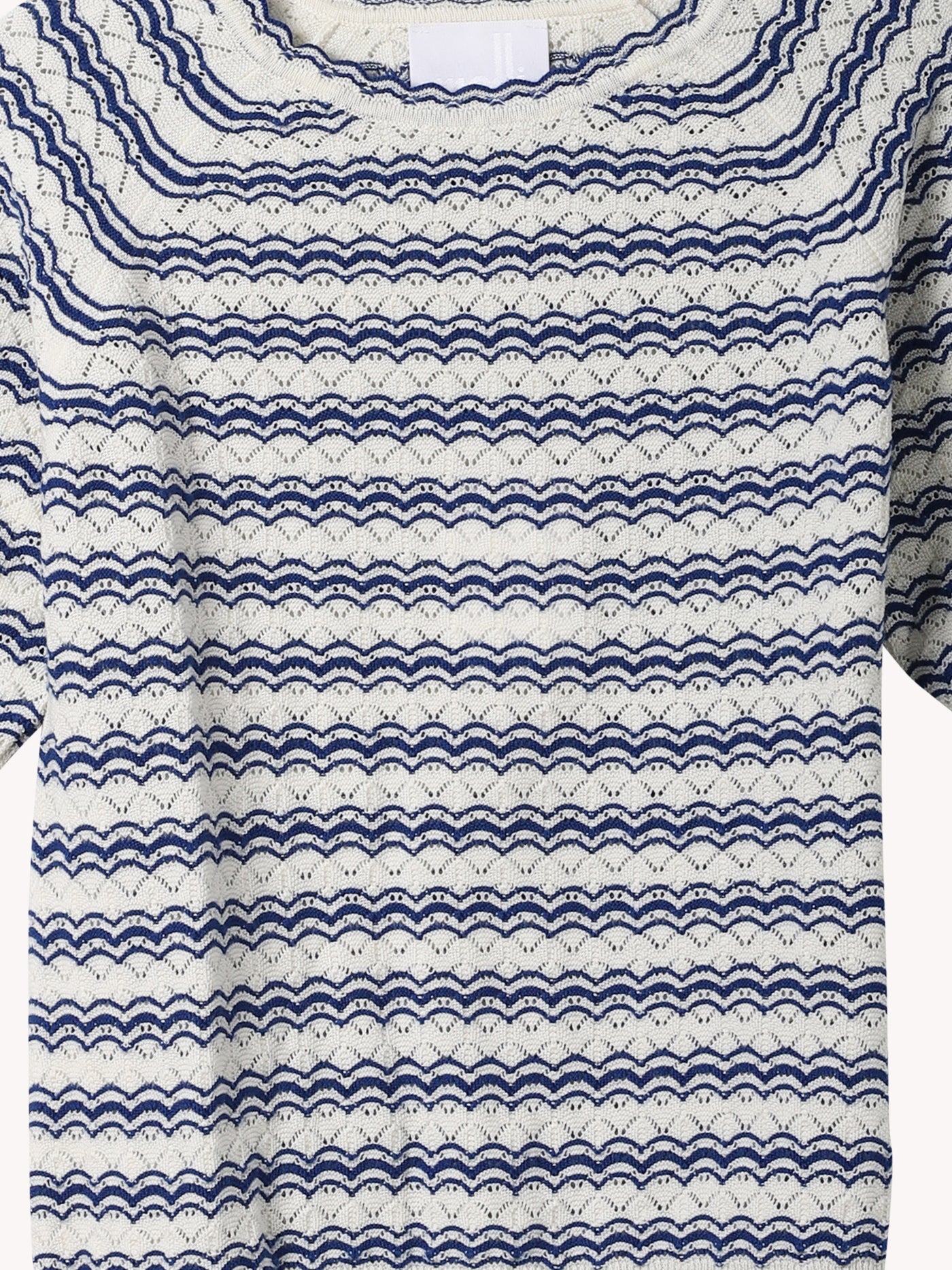 Pointelle Knit Elbow Top