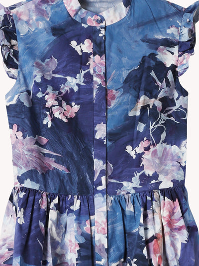 SLEEVELESS FLARED MIDI DRESS