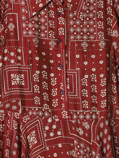Aelin Saddle Panel Silk Dress