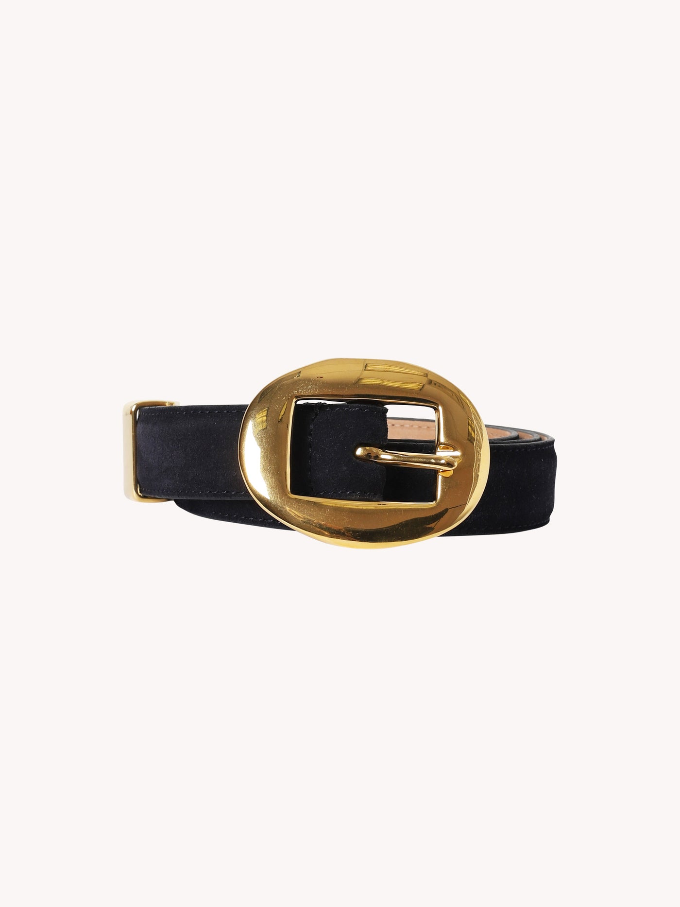 VINTAGE SUEDE BRASS BELT