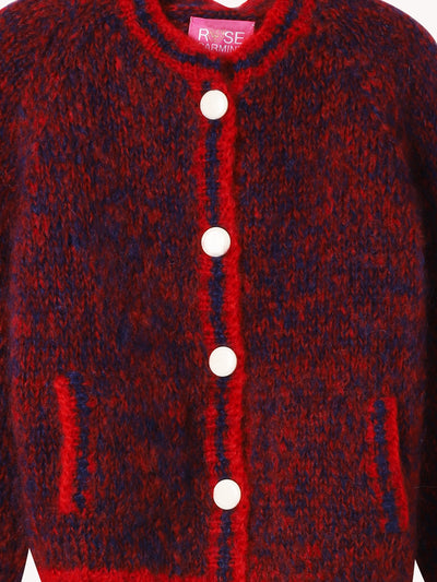 Bomber Nuage Cardigan in Rouge