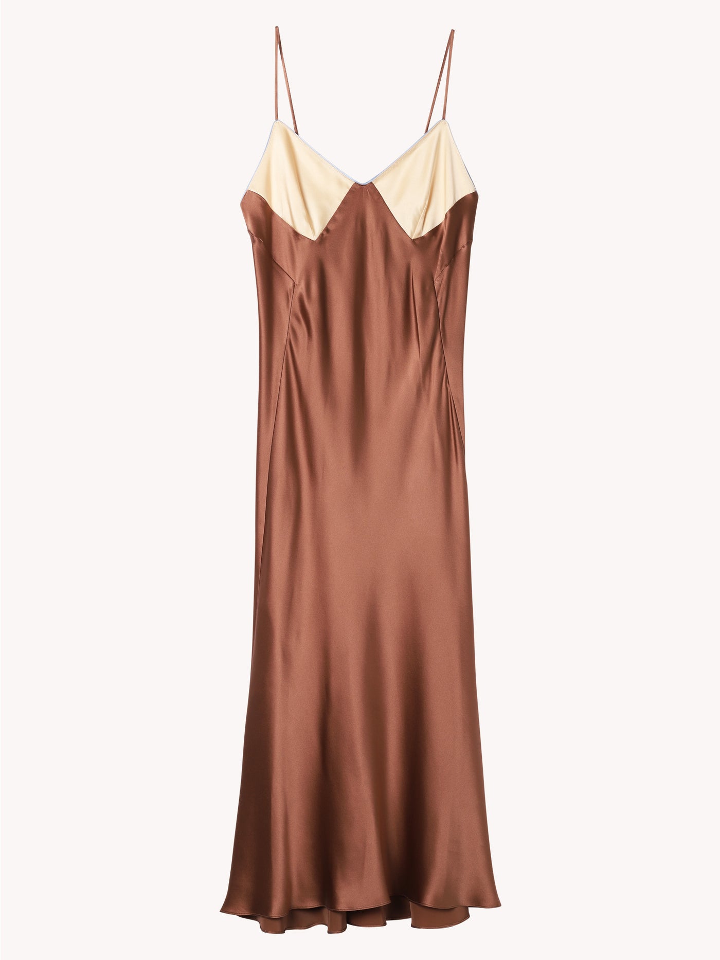 Rory Colorblock V-Neck Bias Dress