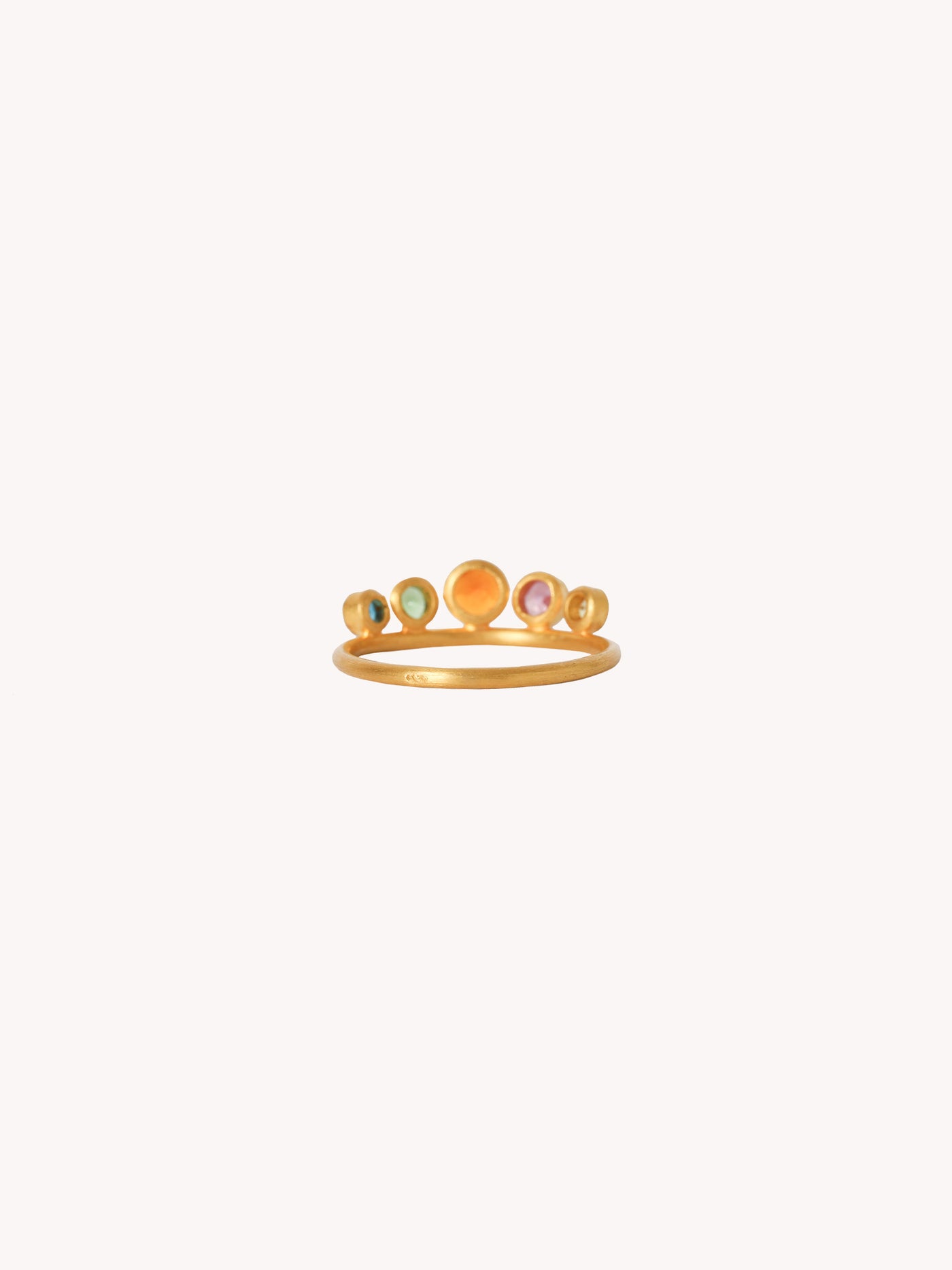 MULTICOLORED CROWN RING