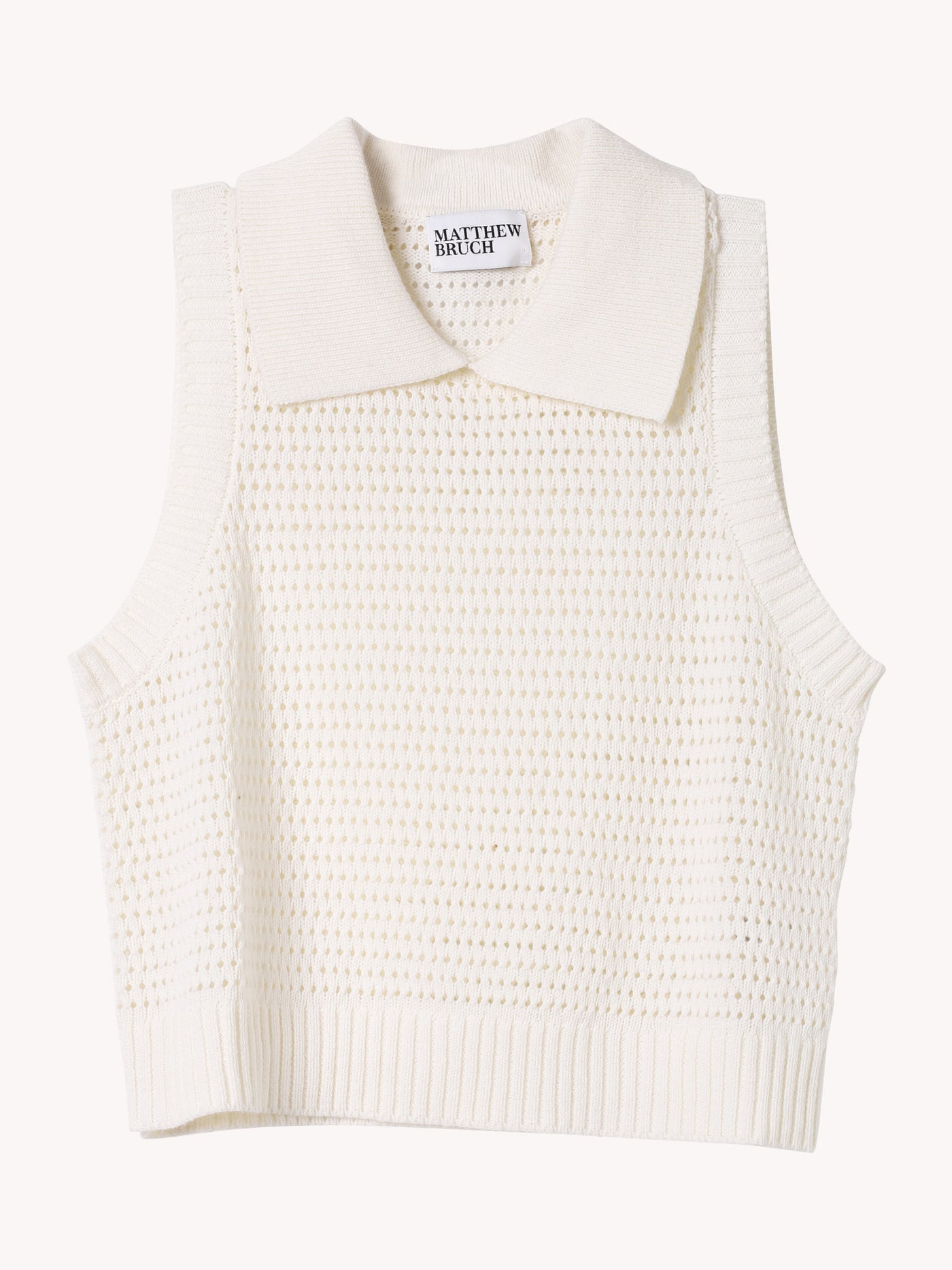 Cable Mesh Tank in White