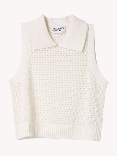 Cable Mesh Tank in White