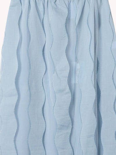 LUCY LIGHT BLUE WAVE PENCIL SKIRT