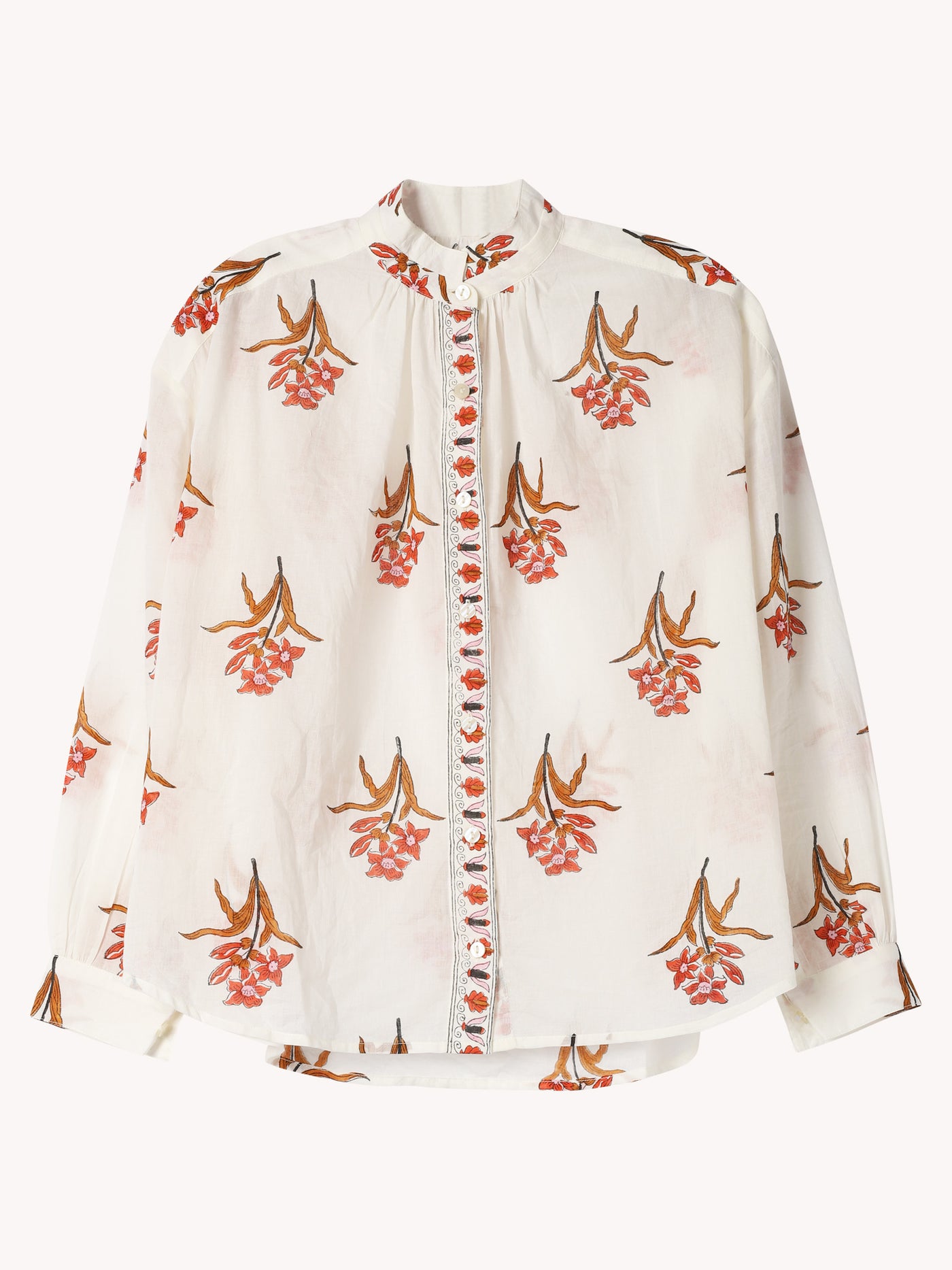 Kiki Persimmon Flower Shirt