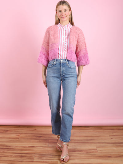 Shaggy Alpaca Gradient Cardi