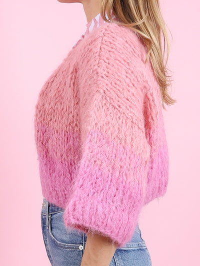 Shaggy Alpaca Gradient Cardi