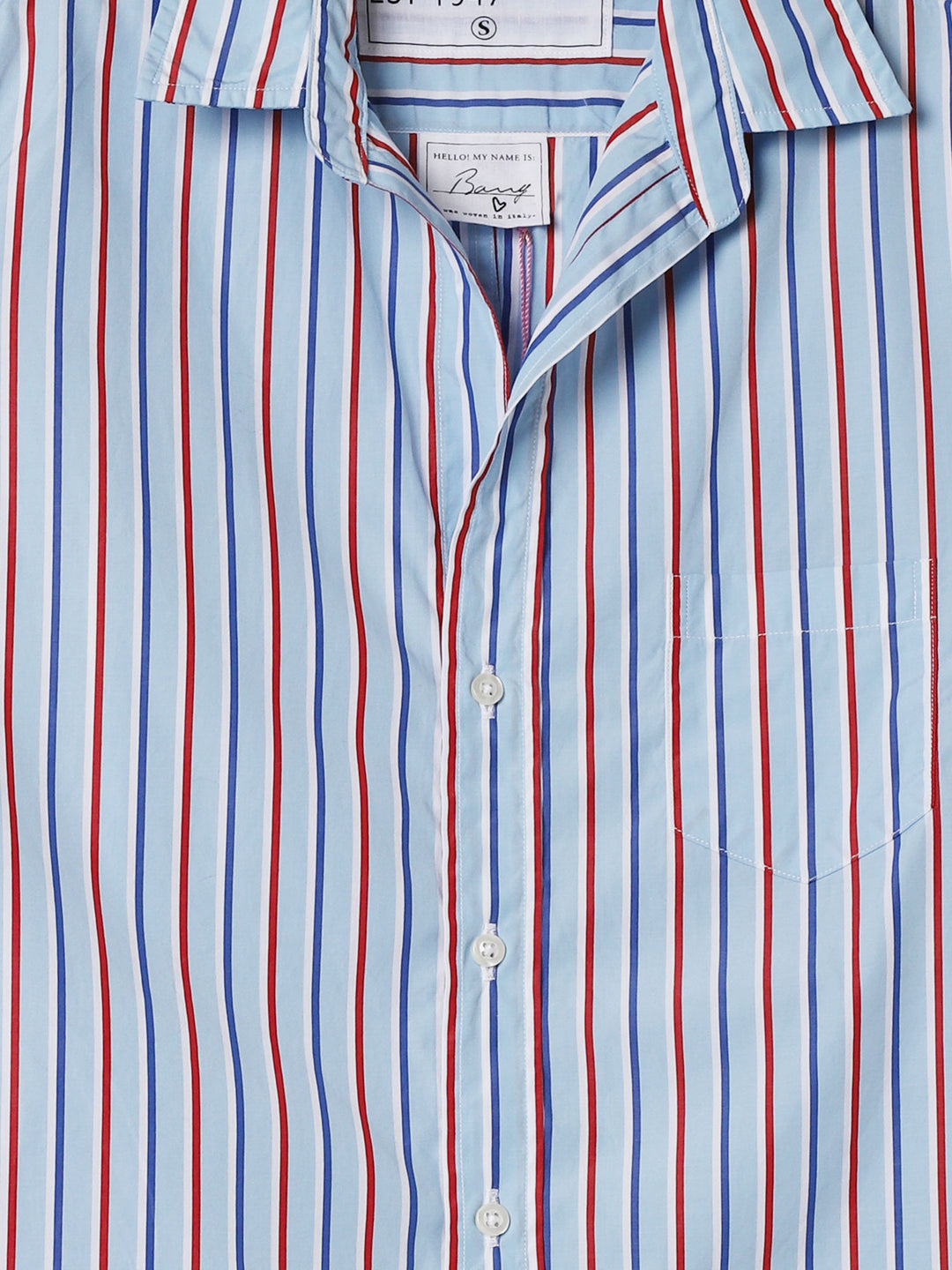 Barry Shirt in Light Blue & Red Stripe – CabanaCanary