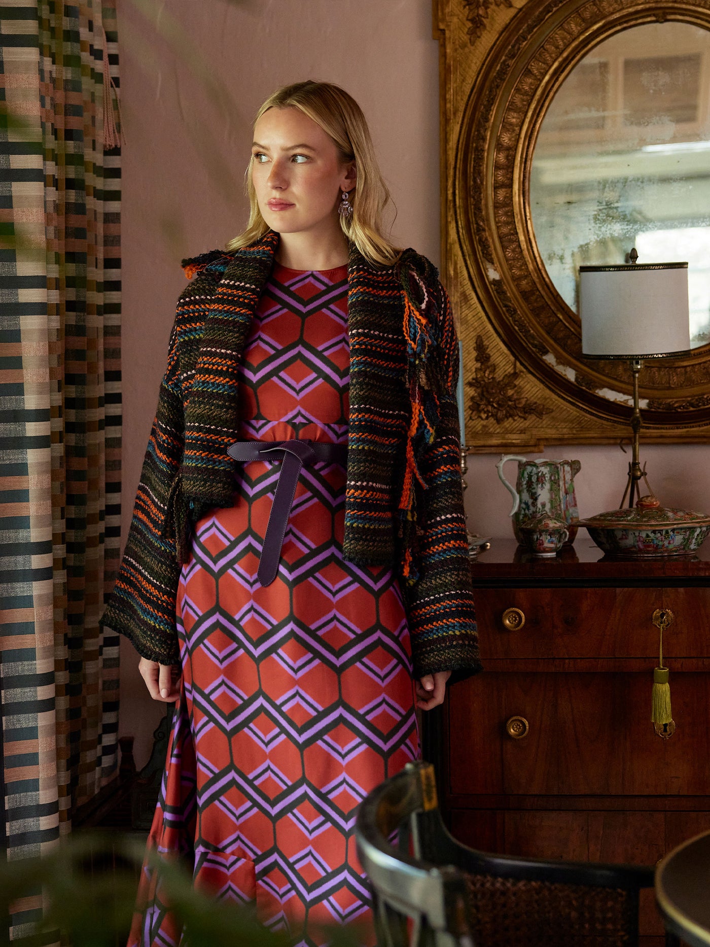 Silk Print Dress